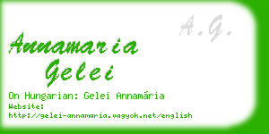 annamaria gelei business card
